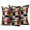 Orange Black DarkRed, variant on 2 Pack Outdoor Waterproof Throw Pillow Covers,Black Red Color Block Decorative Square Pillow Case Patio Pillowcases for Chair Couch Sofa 16x16in