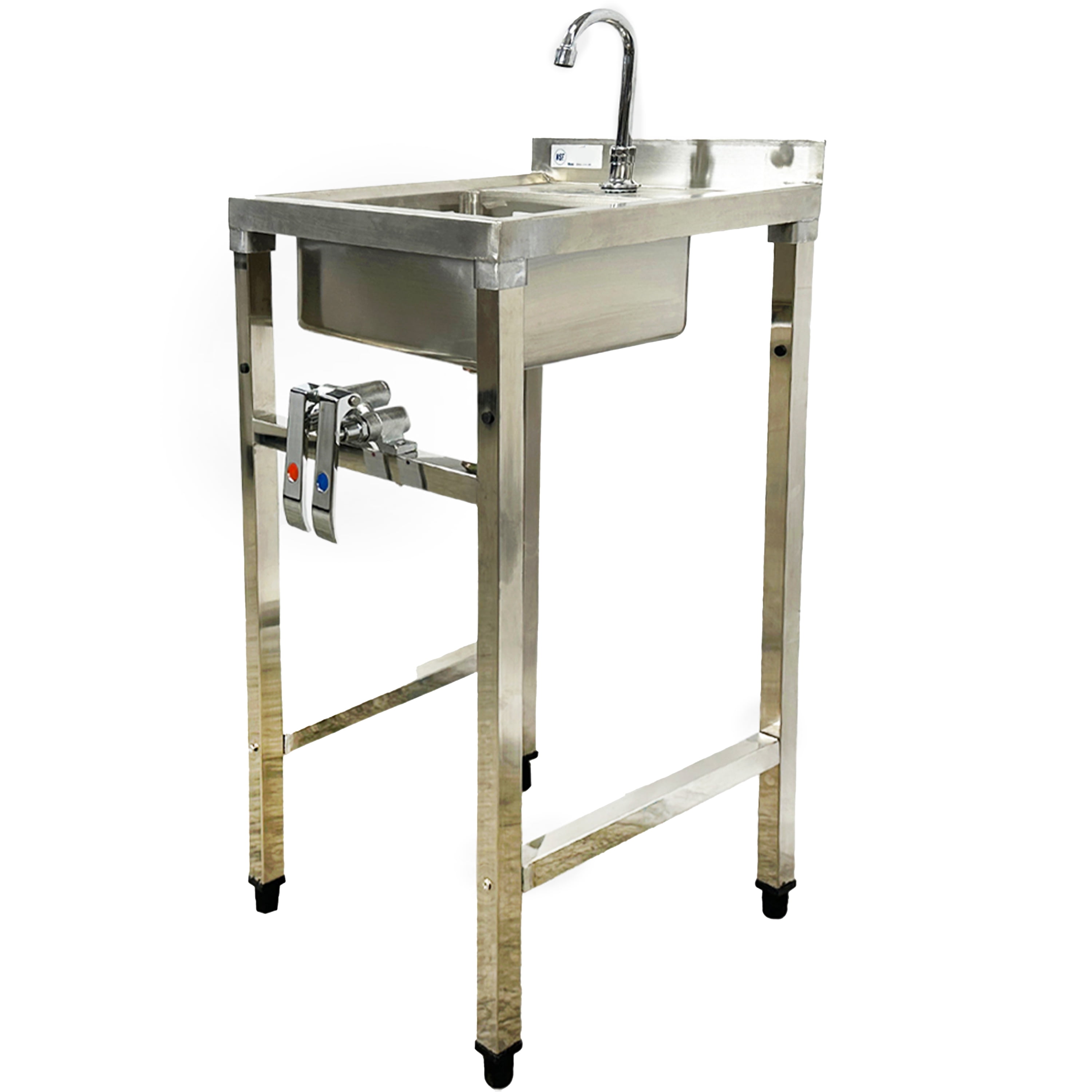 NSF 18''x17''x36'' 304 Stainless Steel Single Bowl Kitchen Sink with Faucet, Utility Sink for Outdoor, Bathroom, or Restaurant Use