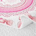 thumbnail image 5 of Catabedysis Fashion Bow Tie Twin Quilt Set,2D Pink Initial U Pattern Twin Coverlet Set For Girls,2Pcs, 5 of 7