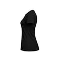 thumbnail image 3 of Knite Paquete 4 Playeras Mujer Algodon Basica Casual Negra Cuello Redondo, 3 of 6
