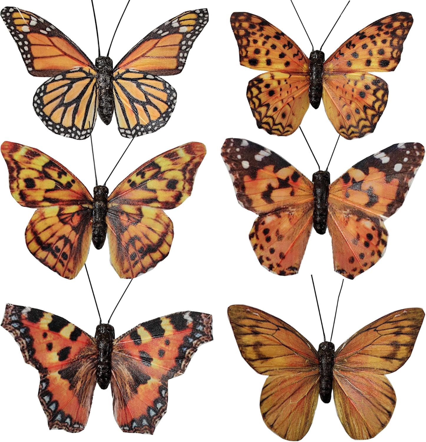 Berfutall-Artificial Feather 3D Butterfly Party Decorations Set of 12 Color Ornaments for Christmas Tree(C)…