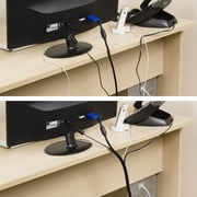D-Line Black Cable Spiral Wrap, Organize Cords 0.39-1.5in, 8.2ft Length