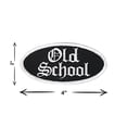 thumbnail image 3 of Old School Oval, High Thread Embroidered Iron-on / Saw-on Heat Sealed Rayon Patch - 4" x 2", 3 of 6