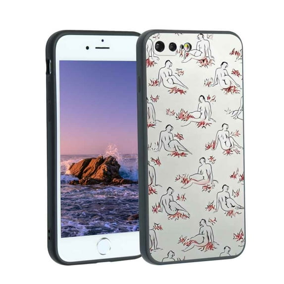 Compatible with iPhone 7 Plus Phone Case, Nude-Woman-1 Case Men Women, Flexible Silicone Shockproof Case for iPhone 7 Plus