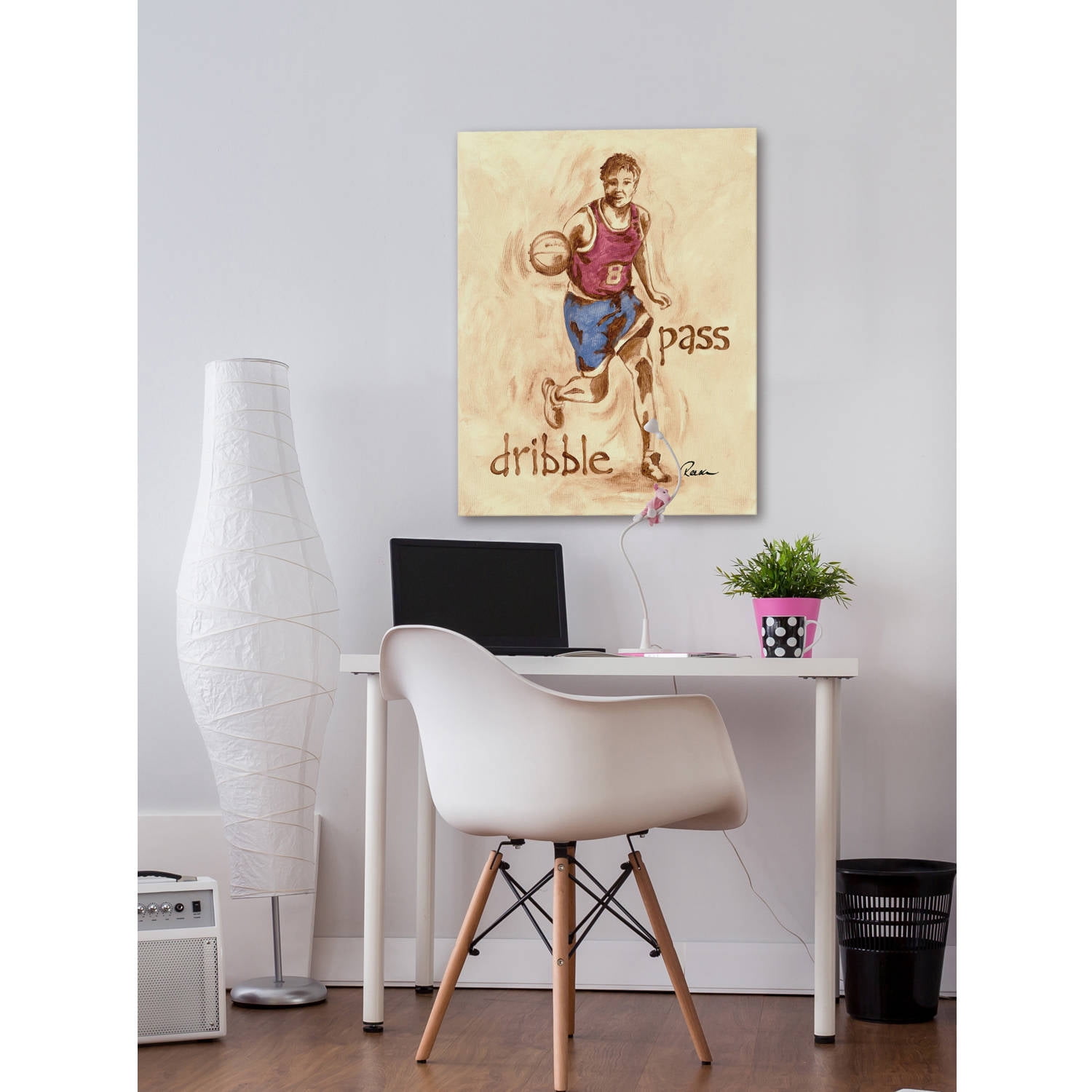 Marmont Hill "Hoopster" by Reesa Qualia Painting Print on Wrapped Canvas