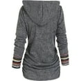 thumbnail image 2 of Women's 2023 Hoodie Ethnic Graphic Pullover Sweater Long Sleeve Sweatshirt Shirts Vintage Casual Tops  Stripe Splicing Button Decor Hoodie Knit Tops, 2 of 4