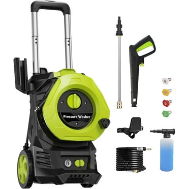 BOSEN Electric Pressure Washer 4500PSI Max 2.5 GPM Electric Power Washer with 25 Feet Hose,16.4 Feet Power Cord, Car Wash Machine Blue Ideal Cleaning for Garden, Patio, Yellow