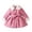 Pink, variant on Adorable Hooded Bow Trench Coat for Girls Mid Length Warm Outerwear Autumn Winter Jacket Fits 6 Months to 3 Years