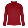 thumbnail image 6 of Iugvhana Men's Turndown Collar Shirt Tops Pullover Button Up Long Sleeve Polo Shirts Casual Comfy Fall Clothes Red S, 6 of 6
