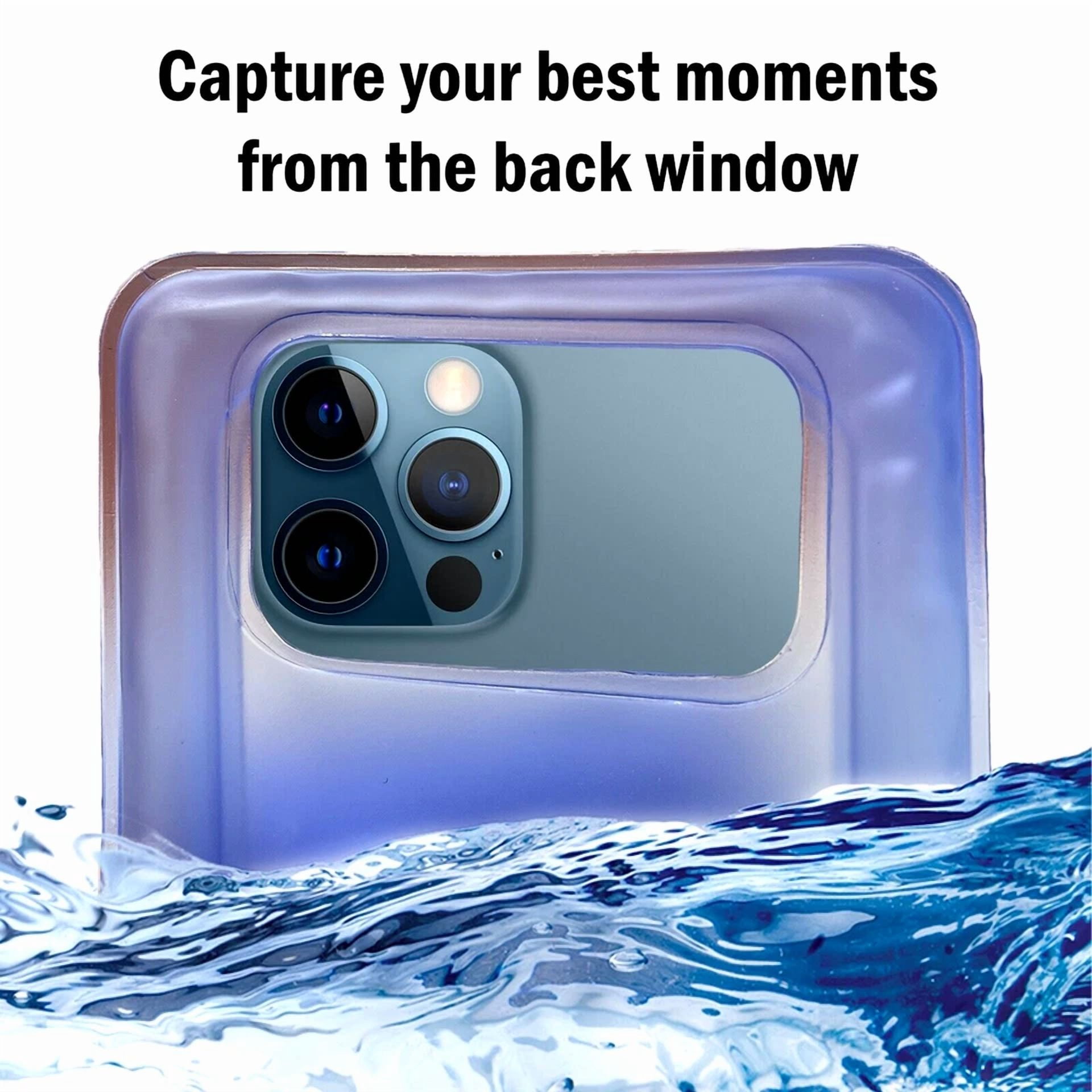 BUTTERFLY- 2 Pack Waterproof Phone Pouch Dry Bag Swimming Armband Holder Case Cover Large