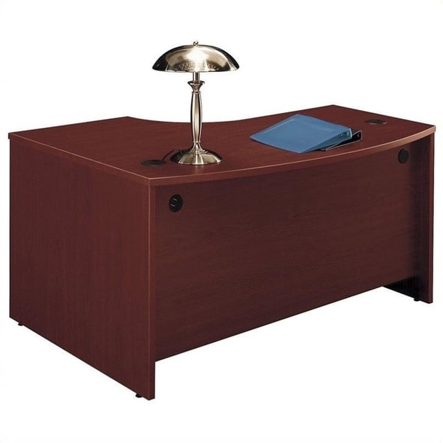 Series C 60W Right Handed Bow Front Desk in Mahogany - Engineered Wood