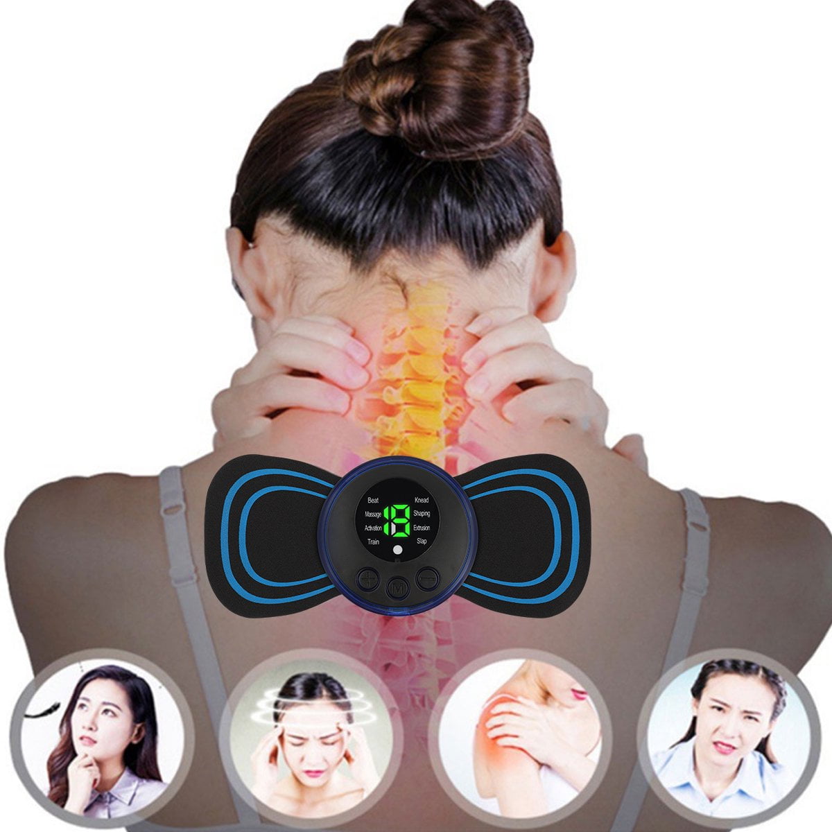 Electric Ems Shoulder Neck Back Massager Mini Portable - Temu