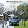 thumbnail image 4 of CarButler 12x16x8ft Metal Outdoor Arch Carport Heavy Duty Carport for Driveway Car, Truck, 4 of 7