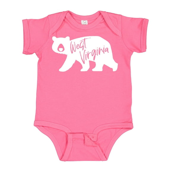 Inktastic West Virginia White Bear Silhouette Boys or Girls Baby Bodysuit