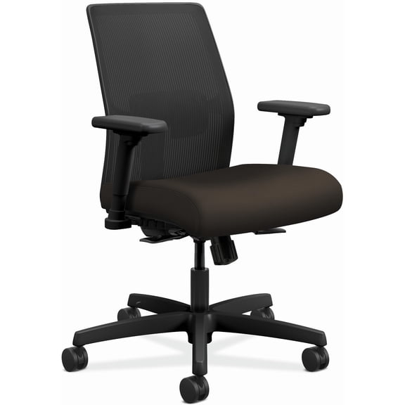 Ignition 2.0 4-Way Stretch Low-Back Mesh Task Chair, Supports Up To 300 Lbs., Espresso Seat, Black Back/Base