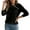 Black, variant on Wdgfv Vintage Women's Pullover Sweater Fall Winter Women Pullover Sweater Casual Soft Knitted Long Sleeve Outerwear with Side Zipper Collar for Daily