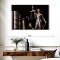 thumbnail image 3 of Elephant Stock Symbolic Lady Justice Wall Art - Horizontal Canvas Wall Art - Living Room Wall Decor - Profession Canvas - Black And Brown Decor - 39" x 26", 3 of 8