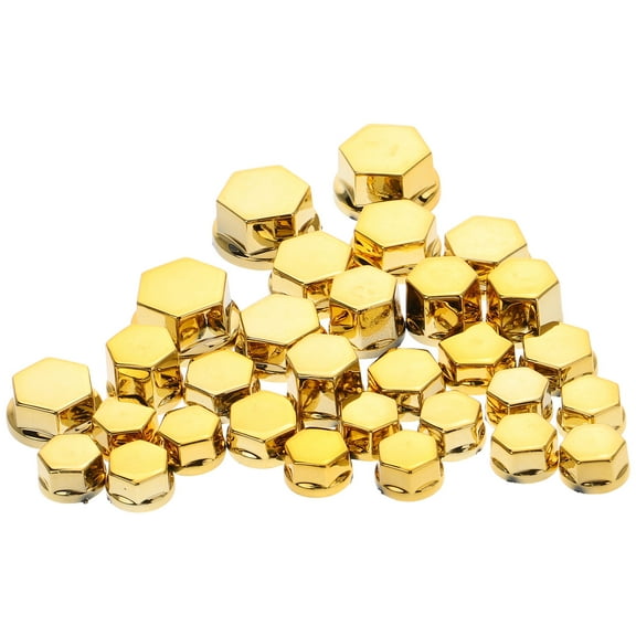 unbranded 30 PCS Machine Screws Motorcycle Bolt Covers for Engine Bolts Bike Golden