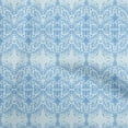 thumbnail image 1 of oneOone Cotton Silk Blue Fabric Asian Block Print Traditional Motif Sewing Fabric By The Yard Printed Diy Clothing Sewing Supplies 42 Inch Wide, 1 of 4