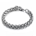 thumbnail image 2 of QQTDFG 3/4/5/6/7mm Fashion Women Mens Chain 316L Stainless Steel Necklace Jewelry Gift-Silver-6mm-9.5inch Bracelet, 2 of 9