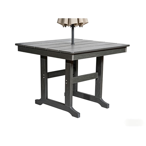 S-HOME Patio Dining Table with Umbrella Hole, Perfect for Outdoor Dining in Your Yard or Lawn Area