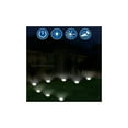 thumbnail image 3 of Ensemble de 6 Projecteurs Solaires à LED Encastrés dans le Sol - Rond - Diamètre: 85 mm - Résistant à l'Extérieur - Façade en Acier Inoxydable - 6 Lampes Solaires, 3 of 5