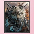 thumbnail image 3 of Kits de punto de cruz con patrón de lobo DIY de 11 quilates, conjunto decorativo de bordado completo estampado FLhrweasw  Nuevo, 3 of 9