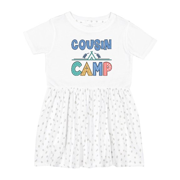 Inktastic Cousin Camp Summer Grandma Party Girls Toddler Dress