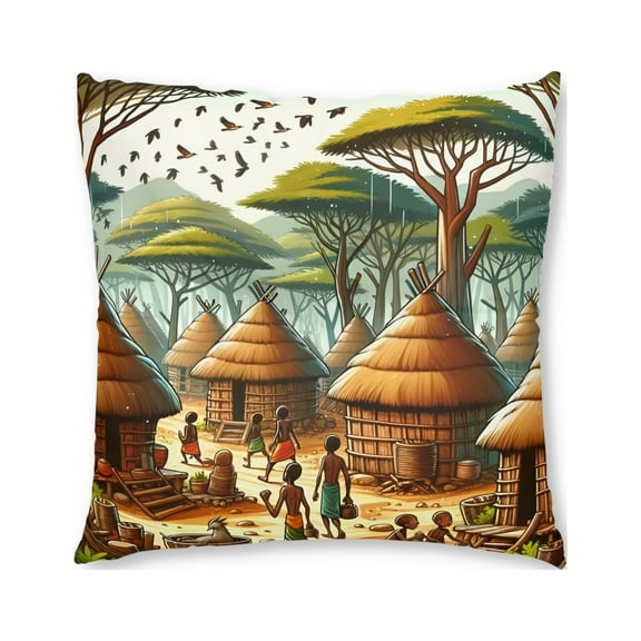 Tufted Floor Pillow, Square, African Print Pillow, African Pillow