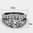 thumbnail image 2 of Luxe Jewelry Designs Set of 2 Stainless Steel Women's Wedding Rings with Round CZ Stone - Size 7, 2 of 4