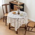 thumbnail image 2 of Lace Embroidered Tablecloth. Square Lace Vintage Tablecloth Table Protector for Kitchen Dining Room Party Banquet Home Picnic Wedding Decoration (53×53 inch), 2 of 8