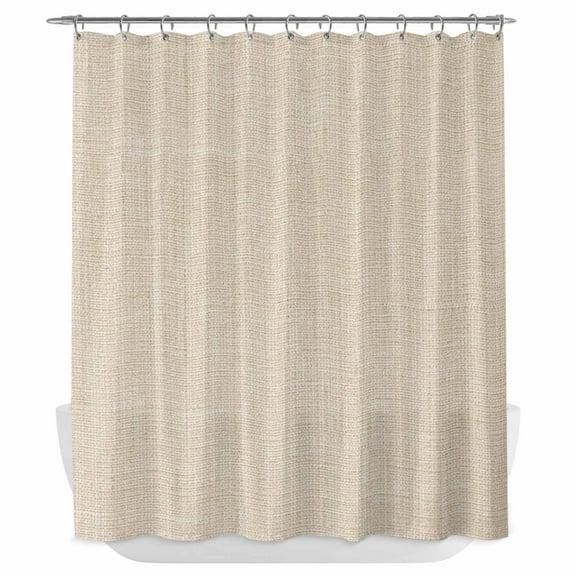 Xipuska Vintage Cream Shower Curtain - Water Repellent Fabric Shower Curtains Washable, Farmhouse Retro Beige Solid Color Decorative Polyester Cloth Bathroom Curtains Modern Bath Decor 66"x72"