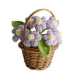 thumbnail image 2 of Yonrjhukm Hand Woven Basket with Artificial Flowers, Perfect Gift or Decorative Ornament, Romantic Valentine's Day Floral Craft, Long Lasting & Handcrafted Bouquet Display, 2 of 6