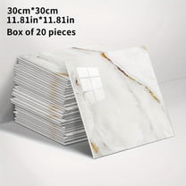 20/50PCS 3D Marble Peel and Stick Wall Panels – Thickened Foam Wallpaper Tiles, Waterproof & Easy to Clean for Bathroom, Kitchen, Living Room, Bedroom Renovation