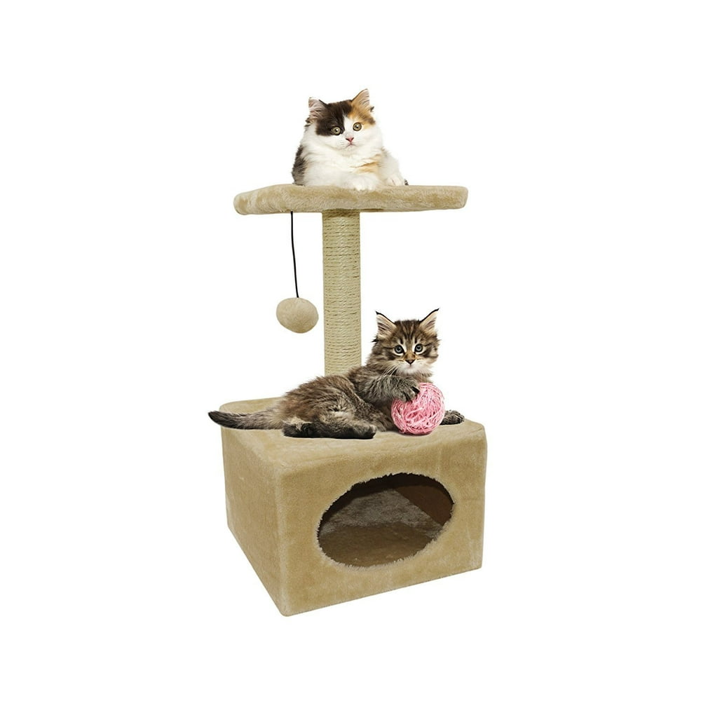 MareLight Small Cat Tree Sisal Scratching Post Furniture Playhouse Pet