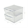 thumbnail image 5 of Stackable Cube Organizer, 2 Compartments, 2 Drawers, Plastic, 6 x 7.2 x 6, Clear, 5 of 11