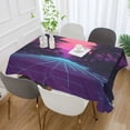 thumbnail image 2 of Yayeee Tablecloths 60" x 60" Rectangle Wrinkle Resistant Party Table Cover, Night Neon Road, 2 of 8