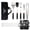 Solid Black, variant on 10-Piece Stainless Steel BBQ Tool Set with Carry Bag, Dishwasher Safe for Camping, Backyard Patio & Picnic, Solid Black