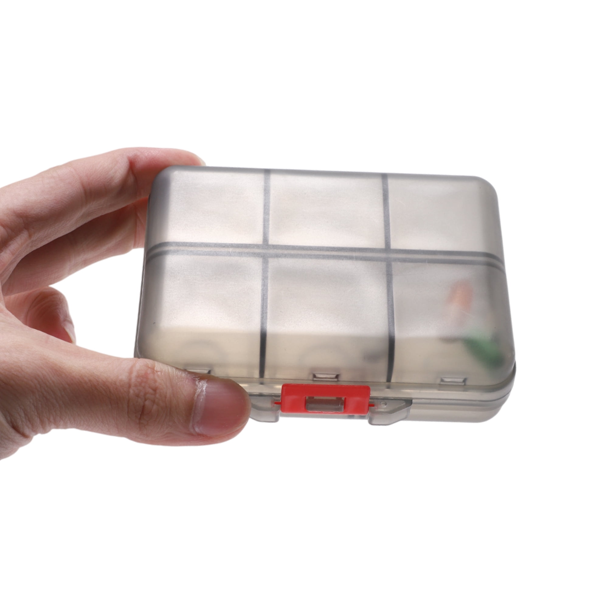 Unique Bargains 9 Grids Double Layer Pill Case for Travel 1 Pc Gray