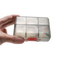 thumbnail image 6 of Unique Bargains Durable 9 Grids Double Layer Pill Case Gray, 6 of 6