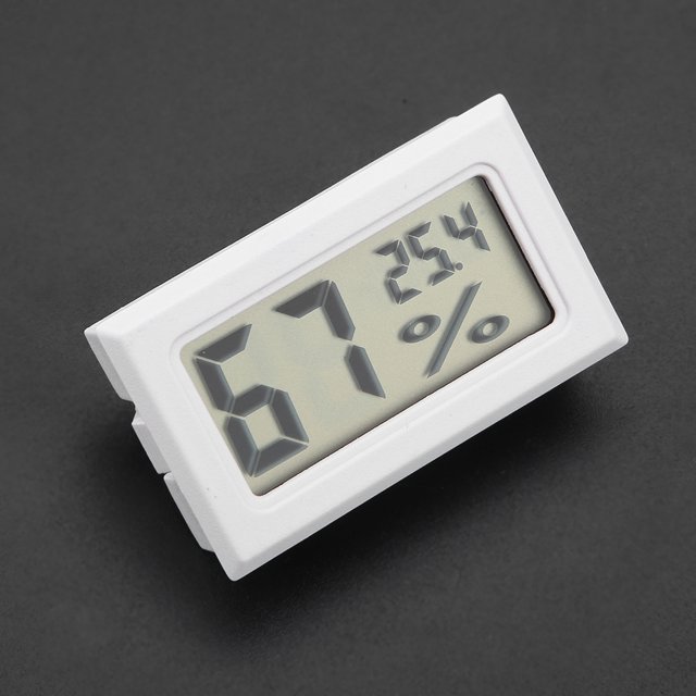 Higrómetro Termómetro Higrómetro Reptil Termómetro Higrómetro Higrómetro Digital Incorporado Termómetro Humedad Temperatura Monitor Con Sonda Incorporada Blanco