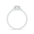 thumbnail image 2 of ANGARA Natural Diamond Halo Split Shank Engagement Ring in 14K White Gold for Women (Size-2.7mm| Color-G| Clarity-VS2) | April Birthstone, Anniversary, Jewelry Gift for Women | Natural Diamond Ring, 2 of 9