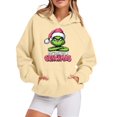 thumbnail image 1 of Chandail à Capuchon pour Femmes Surdimensionné Imprimé de Noël Manches Longues Col Rond Décontracté avec Poche, TG, 1 of 5