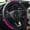 Black/pink 1pcs, variant on Cool Dragon Design Car Steering Wheel Covers Reflective Steering Leather E4K0