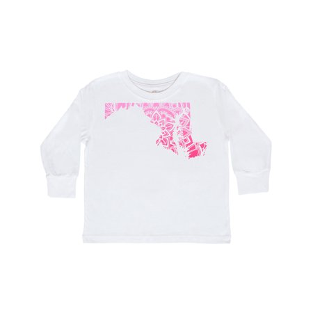 

Inktastic Maryland Silhouette Mandala Gift Toddler Boy or Toddler Girl Long Sleeve T-Shirt