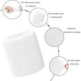 thumbnail image 5 of 6 Pieces Sweatband Set Sports Headband Wristband Set, Moisture Wicking Athletic Sweatbands 4 Wrist Sweatband and 2 Headbands, Terry Cloth Sweat Absorbing Head Band for Workout, 5 of 8