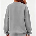 thumbnail image 3 of Womens Casual Pullover Sweatshirts Oversized Crewneck Long Sleeve Tops Fashion Striped Print Loose Fit Outfits Workout Lounge, 3 of 5