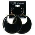 thumbnail image 2 of Black & Gold-Tone Colored Metal Dangle-Earrings #LQE4435, 2 of 2