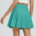 thumbnail image 2 of Women's Solid Color Swim Skirts Mini Tennis Skirts Liner Quick Dry Bathing Suit Swimsuit Bottoms with Zipper Pocket Swim Mini Pleated Skirt, 2 of 7