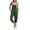 Green, variant on Women Capri Jumpsuit Button Strap Cropped Wide Leg Overalls Loose Fit Romper Pockets